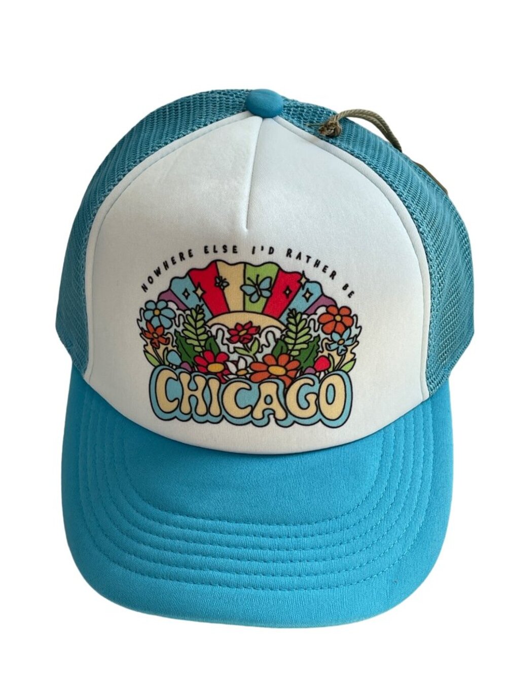 Good Land Supply Co. Trucker Hat One Size Chicago White Blue Mesh Adjustable NEW